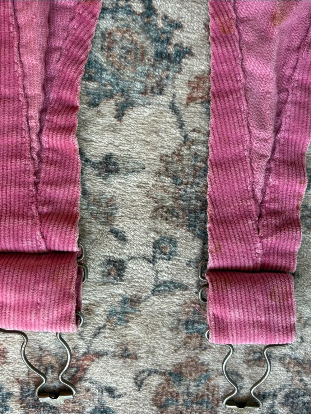 Vintage Girls Pink Corduroy Overall Dress Size 4T
